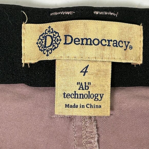 Democracy Jeans Womens Size 4 Pink Ab Technology Straight Skinny Mid Rise Denim - Picture 7 of 14